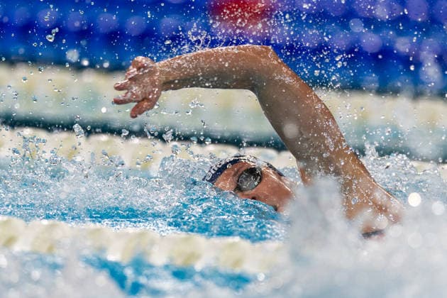 SWIMMING - EAC 2026 PARIS,FRANCE,14.AUG.26 - SWIMMING - European Aquatics Championships Paris 2026, 50m freestyle, women. Image shows Marlene Kahler (AUT).  GEPAxpictures xPhilippxBrem