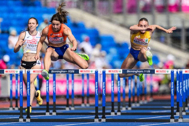 260814 Lovisa Karlsson of Sweden competes in women s heptathlon 100 meter hurdles qualification during day 5 of the 2026 European Athletics Championships on August 14, 2026 in Birmingham. Photo: Mathias Bergeld BILDBYRAN kod MB MT1070 friidrott athletics friidrett friidrotts-em em friidretts-em 2026 european athletics championships day 5 bbeng sweden sverige dam damer women women™s heptathlon *** August 14, 2026: Lovisa Karlsson of Sweden competes in the women’s heptathlon 100-meter hurdles qualifying round on Day 5 of the 2026 European Athletics Championships in Birmingham. 2026 in Birmingham. Photo by Mathias Bergeld, BILDBYRAN, code MB MT1070. track and field, athletics, friidrett, friidrotts EM, 2026 European Athletics Championships, Day 5, BBENG, Sweden, women’s heptathlon  Copyright: MATHIASxBERGELD BB260814MB015