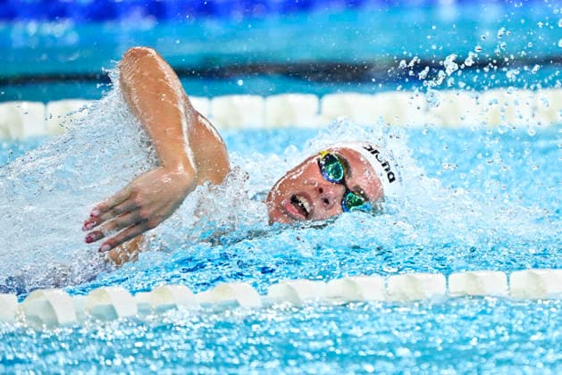 PARIS, FRANKRIKE 20260814 Norges Sandra Maria Balto under 4x100 meter fristil, mixad, under sim-EM i Olympic Aquatic Centre i Paris. under sim-EM i Olympic Aquatic Centre i Paris. ***Bilden ingar i SPORTPAKET. För övriga BETALBILD*** PARIS FRANKRIKE x10430x *** PARIS, FRANCE 20260814 Norway s Sandra Maria Balto during the mixed 4x100-meter freestyle relay at the European Swimming Championships at the Olympic Aquatic Center in Paris ***This image is part of the SPORTS PACKAGE. For other PAID IMAGES*** PARIS, FRANCE x10430x  Copyright: xChristinexOlsson TTx SIM-EM 2026 PARIS