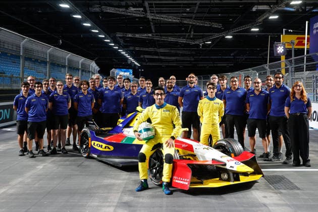 2026 FORMULA E LONDON ePRIX 11 DI GRASSI Lucas (bra), Lola Yamaha ABT Formula E Team, Lola T002, MALONEY Zane (bar), Lola Yamaha ABT Formula E Team, Lola T002, portrait during the London ePrix, 16th and 17th round of the 2025-26 ABB FIA Formula E World Championship, WM, Weltmeisterschaft on the ExCel London Circuit from August 14 to 16, 2026 in London, United Kingdom - LondonUnited Kingdom  Copyright: xPauloxMariax