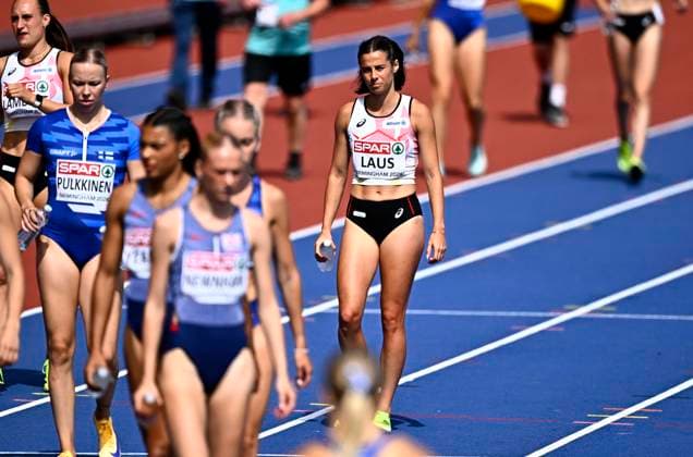European Athletics Championships Birmingham 2026 - day 5 BIRMINGHAM, ENGLAND - AUGUST 14 : Belgian Cheetahs Laus Camille (BEL) in action during the 4x400m Relay Women Round 1 Heat 1 on day 5 of the Birmingham 2026 European Athletics Championships on August 14, 2026 in Birmingham, England, 14 08 2026 Birmingham ENGLAND  Copyright: xTomasxSiskx