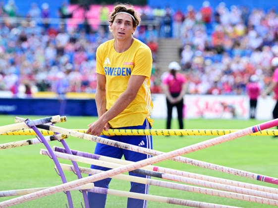 BIRMINGHAM, UNITED KINGDOM 20260814 Sweden s Armand Duplantis before the men s pole vault qualifying round at the European Athletics Championships at Alexander Stadium in Birmingham. *** The image is included in the SPORTS PACKAGE. For others PAY IMAGE. *** BIRMINGHAM UK x10030x *** BIRMINGHAM, UNITED KINGDOM 20260814 Sweden s Armand Duplantis before the men s pole vault qualifying round at the European Athletics Championships at Alexander Stadium in Birmingham *** The image is included in the SPORTS PACKAGE. For other images, please contact us for pricing. *** BIRMINGHAM, UK x10030x  Copyright: xJonasxEkströmer TTx EUROPEAN ATHLETICS CHAMPIONSHIPS 2026