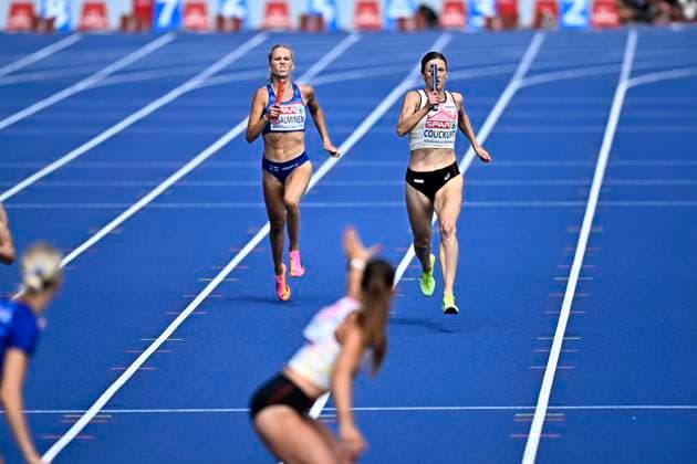 European Athletics Championships Birmingham 2026 - day 5 BIRMINGHAM, ENGLAND - AUGUST 14 : Belgian Cheetahs Couckuyt Paulien (BEL) in action during the 4x400m Relay Women Round 1 Heat 1 on day 5 of the Birmingham 2026 European Athletics Championships on August 14, 2026 in Birmingham, England, 14 08 2026 Birmingham ENGLAND  Copyright: xTomasxSiskx