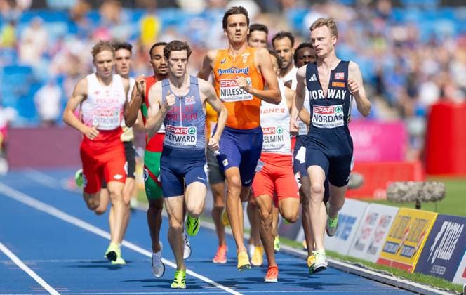 BIRMINGHAM - Stefan Nillessen in action during the 1500 meter qualification on the fifth day of the European Athletics Championships. IRIS VAN DEN BROEK ANP xVIxANPxSportx xxANPxIVx 565452213 originalFilename: 565452213.jpg