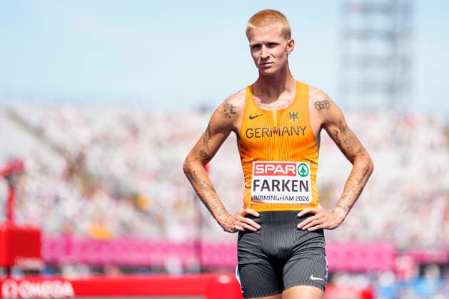 BIRMINGHAM, GREAT BRITAIN - AUGUST 14, 2026 : Robert FARKEN (GER Germany) competing in the 1500m during the European Athletics Championships at Alexander Stadium on August 14, 2026 in Birmingham, Great Britain. Great Britain Copyright: xLeahxKohringx