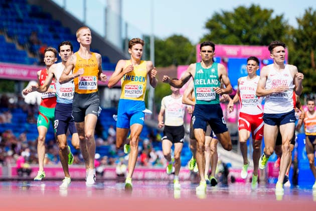 BIRMINGHAM, GREAT BRITAIN - AUGUST 14, 2026 : Robert FARKEN (GER Germany) competing in the 1500m during the European Athletics Championships at Alexander Stadium on August 14, 2026 in Birmingham, Great Britain. Great Britain Copyright: xLeahxKohringx