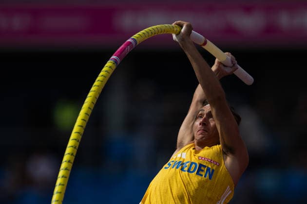 260814 Armand Duplantis of Sweden competes in men s pole vault qualification during day 5 of the 2026 European Athletics Championships on August 14, 2026 in Birmingham. Photo: Maxim ThorÃ BILDBYRAN kod MT MT1070 friidrott athletics friidrett friidrotts-em em friidretts-em 2026 european athletics championships day 5 bbeng sverige *** August 14, 2026: Armand Duplantis of Sweden competes in the men’s pole vault qualifying round on Day 5 of the 2026 European Athletics Championships on August 14, 2026 in Birmingham. Photo by Maxim Thora, BILDBYRAN, code MT MT1070. track and field, athletics, friidrett, friidrotts EM, 2026 European Athletics Championships, Day 5, BBENG, Sweden  Copyright: MAXIMxTHORE BB260814MT056