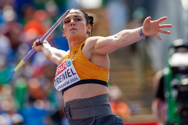 BIRMINGHAM, GREAT BRITAIN - AUGUST 14, 2026: Luisa TREMEL (GER Germany) competing in the javelin throw (Q) during the European Athletics Championships at Alexander Stadium on August 14, 2026 in Birmingham, Great Britain. Great Britain Copyright: xAxelxKohringx
