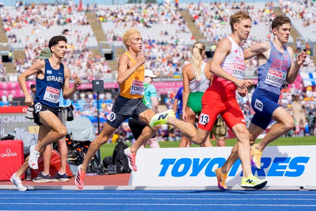 BIRMINGHAM, GREAT BRITAIN - AUGUST 14, 2026 : Marc TORTELL (GER Germany) competing in the 1500m heats during the European Athletics Championships at Alexander Stadium on August 14, 2026 in Birmingham, Great Britain. Great Britain Copyright: xLeahxKohringx