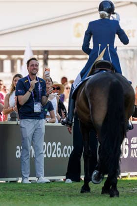AACHEN - FEI World Championships 2026, AACHEN - FEI World Championships 2026 PEARCE Simone (AUS), Will Marq, FUCHS Martin (SUI) Impression FEI Dressage World Championship, WM, Weltmeisterschaft Grand Prix Special Individual Meggle Prize Aachen, Reitstadion Soers 14. August 2026 - *** 2026 FEI World Championships in Aachen, AACHEN FEI World Championships 2026 PEARCE Simone AUS, Will Marq, FUCHS Martin SUI Impression FEI Dressage World Championship Grand Prix Special Individual Meggle Prize Aachen, Soers Equestrian Stadium, August 14, 2026