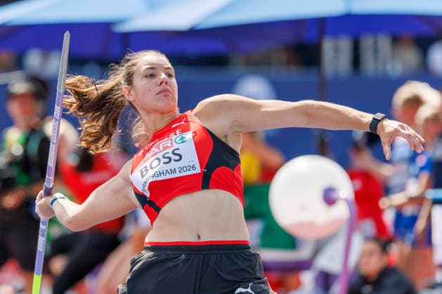 BIRMINGHAM, GREAT BRITAIN - AUGUST 14, 2026: Sabrina BOSS (SUI Switzerland) competing in the javelin throw (Q) during the European Athletics Championships at Alexander Stadium on August 14, 2026 in Birmingham, Great Britain. Great Britain Copyright: xAxelxKohringx