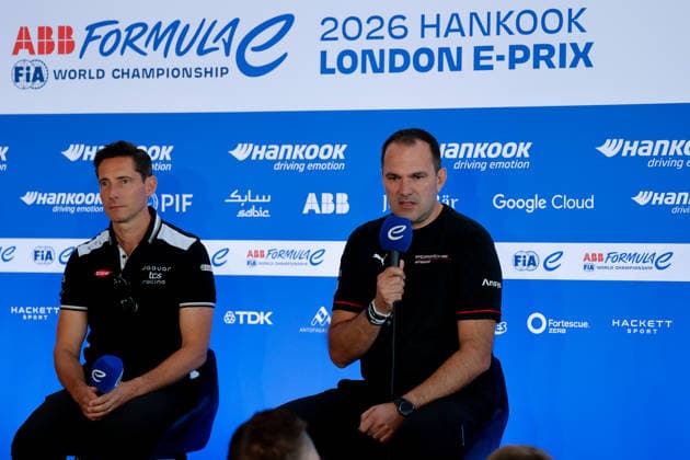 2026 FORMULA E LONDON ePRIX MODLINGER Florian, Team Principal of Porsche Formula E Team, portrait press conference, PK, Pressekonferenz conference de presse during the London ePrix, 16th and 17th round of the 2025-26 ABB FIA Formula E World Championship, WM, Weltmeisterschaft on the ExCel London Circuit from August 14 to 16, 2026 in London, United Kingdom - LondonUnited Kingdom  Copyright: xPauloxMariax