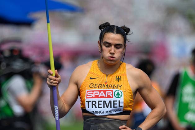 BIRMINGHAM, GREAT BRITAIN - August 14: Luisa Tremel (Germany) during the javelin throw qualification during the European Athletics Championships 2026 at Alexander Stadium in Birmingham, Great Britain (Photo by Sven Beyrich Sports Press Photo)  Copyright: xSvenxBeyrich SportsxPressxPhotox Sportspressphoto_SPR205874