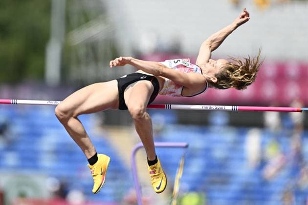 Belgian Noor Vidts pictured in action during the high jump event of the women s heptathlon competition on the fifth day of the European Athletics Championships (August 10-18) in Birmingham, United Kingdom, on Friday 14 August 2026. ERICxLALMAND  x0864093316stx