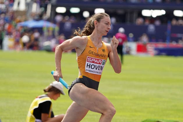 Birmingham , Leichtathletik, Athletics, Track and Field, EAA, Leichtathletik EM Birmingham 2026 European Championships birmingham 2026 , 10.08-17.08.2026, Alexander Stadium Birmingham, Grossbritannien 4x400m Relay Frauen, 4x400m Staffel Women, Annkahrin Hoven Deutschland , Germany, GER Copyright Gladys Chai von der Laage *** Birmingham, Track and Field, Athletics, EAA, 2026 European Athletics Championships in Birmingham, August 10–17, 2026, Alexander Stadium, Birmingham, Great Britain, Women’s 4x400m Relay, Annkahrin Hoven, Germany, GER. Copyright Gladys Chai von der Laage