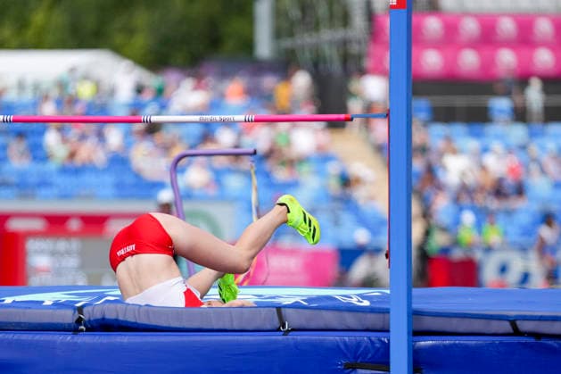 ATHLETICS - European Athletics Championships BIRMINGHAM,ENGLAND,14.AUG.26 - ATHLETICS - European Athletics Championships, high jump, women. Image shows Verena Mayr (AUT).  GEPAxpictures xRanjithxKumar