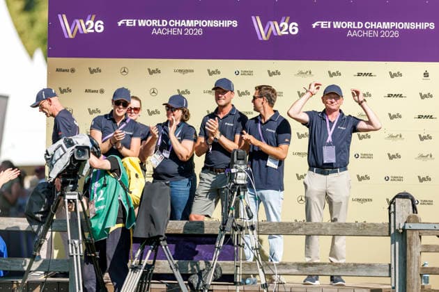 AACHEN - FEI World Championships 2026, AACHEN - FEI World Championships 2026 Team Germany, HEMMER Katharina (GER), Denoix PCH Kiss and Cry FEI Dressage World Championship, WM, Weltmeisterschaft Grand Prix Special Individual Meggle Prize Aachen, Reitstadion Soers 14. August 2026 - *** Aachen FEI World Championships 2026, Aachen FEI World Championships 2026 Team Germany, Katharina Hemmer (GER), Denoix (PCH) – Kiss and Cry FEI Dressage World Championship Grand Prix Special Individual Meggle Prize, Aachen, Soers Equestrian Stadium, August 14, 2026