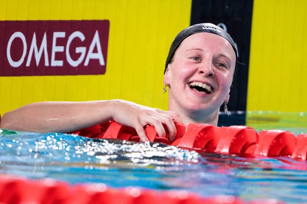 260814 Evgeniia Chikunova of Neutral Athletes B (Russia) celebrates after competing in women™s 200 meters breaststroke swimming final during day 15 of the 2026 European Aquatics Championships on August 14, 2026 in Saint-Denis. Photo: Joel Marklund BILDBYRAN kod JM JM0843 bbeng simning swimming svomming 2026 european aquatics championships em dam Ryssland Russia jubel *** August 14, 2026: Evgeniia Chikunova of Neutral Athletes B Russia celebrates after competing in the women’s 200-meter breaststroke final on Day 15 of the 2026 European Aquatics Championships on August 14, 2026 in Saint Denis. Photo by Joel Marklund. BILDBYRAN code JM JM0843 bbeng swimming 2026 European Aquatics Championships women’s Russia celebration  Copyright: JOELxMARKLUND BB260814JM179