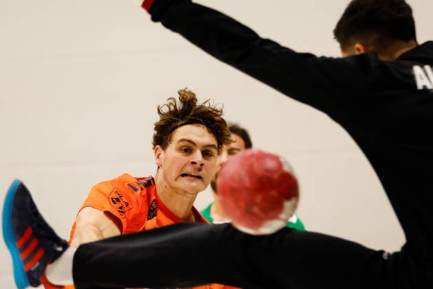 HANDBALL - Graz vs Algeria, test match GRAZ,AUSTRIA,14.AUG.26 - HANDBALL - HSG Graz vs Algeria, test match. Image shows Markus Hoefer (Graz).  GEPAxpictures xJamesxDoak