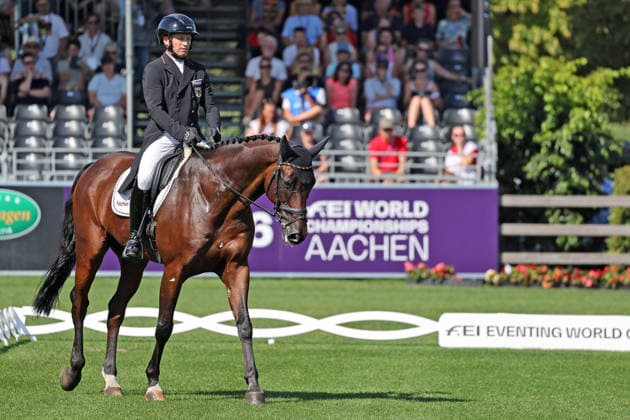 Michael Jung (GER, Deutschland, Germany) mit Pferd fischerChipmunk FRH, Chipmunk FRH, Teilprüfung Dressur, Vielseitigkeit Dressur, FEI Eventing World Championship, WM, Weltmeisterschaft , DHL-Preis, Einzel Mannschaft , AACHEN - FEI World Championships 2026, Weltfest des Pferdesports, Reitsport Weltmeisterschaft 2026, Aachen 2026, Welcome Home 2026, Aachener Soers, 11. bis 23. August 2026, Reitsport, 14.08.2026, Aachen Aachener Soers Deutschland *** Michael Jung GER, Germany, riding fischerChipmunk FRH, Chipmunk FRH, Dressage Sub-Test, Eventing Dressage, FEI Eventing World Championship, DHL Prize, Individual and Team, AACHEN FEI World Championships 2026, World Festival of Equestrian Sports, 2026 Equestrian World Championships, Aachen 2026, Welcome Home 2026, Aachen Soers, August 11–23, 2026, Equestrian Sports, August 14, 2026, Aachen Soers, Germany