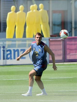 14.08.2026, FC Bayern Training, Saebenerstrasse Muenchen, Fussball, Muenchen, im Bild: Joao Palhinha (FC Bayern Muenchen) *** August 14, 2026, FC Bayern Training, Saebenerstrasse, Munich, Soccer, Sports, Munich, Pictured: Joao Palhinha, FC Bayern Munich
