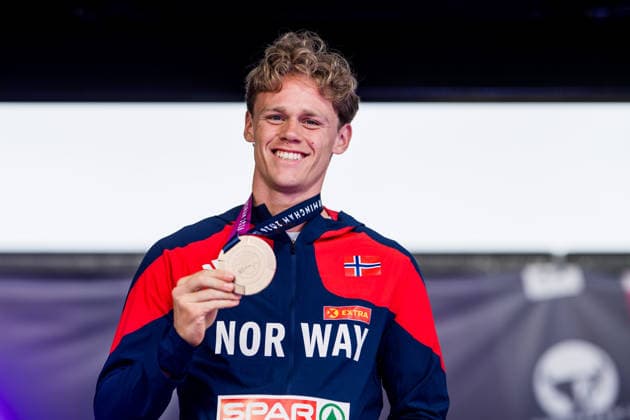 260814 Sander Aae Skotheim of Norway during the prize giving ceremony after men s decathlon during day 5 of the 2026 European Athletics Championships on August 14, 2026 in Birmingham. Photo: Mathias Bergeld BILDBYRAN kod MB MT1070 friidrott athletics friidrett friidrotts-em em friidretts-em 2026 european athletics championships day 5 bbeng *** August 14, 2026: Sander Aae Skotheim of Norway during the medal ceremony following the men’s decathlon on Day 5 of the 2026 European Athletics Championships on August 14, 2026 in Birmingham. Photo by Mathias Bergeld, BILDBYRAN, code MB MT1070. track and field, athletics, friidrett, friidrotts EM, 2026 European Athletics Championships, Day 5, BBENG  Copyright: MATHIASxBERGELD BB260814MB080