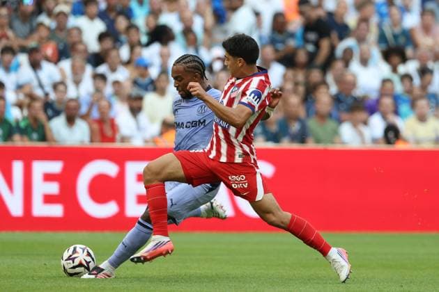 OM - ATLETICO MADRID PHOTOPQR LA PROVENCE PHILIPPE LAURENSON ; MARSEILLE ; 14 08 2026 ; MATCH AMICAL OM - ATLETICO MADRID Friendly soccer match Marseille vs Atletico Madrid MARSEILLE MARSEILLE France  Copyright: xPHOTOPQR LAxPROVENCE MAXPPPxPHILIPPExLAURENSONx 20260814PVL7665 20260814PVL7668