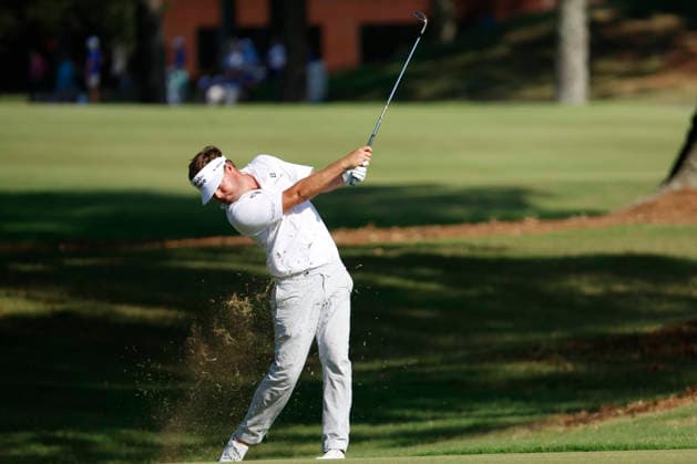 MEMPHIS, TN - AUGUST 14: Keith Mitchell of the United States during the second round of the FedEx St. Jude Championship, August 14, 2026, at TPC Southwind in Memphis, Tennessee. (Photo by Matthew Maxey Icon Sportswire) GOLF: AUG 14 PGA, Golf Herren FedEx St. Jude Championship EDITORIAL USE ONLY Icon260814017