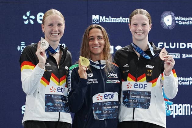 Simona Quadarella win the gold medal in the final women s 1500m freestyle at the 2026 European Swimming Championships, Paris Gianmattia D Alberto LaPresse  Copyright: xGianmattiaxD Alberto LaPressex