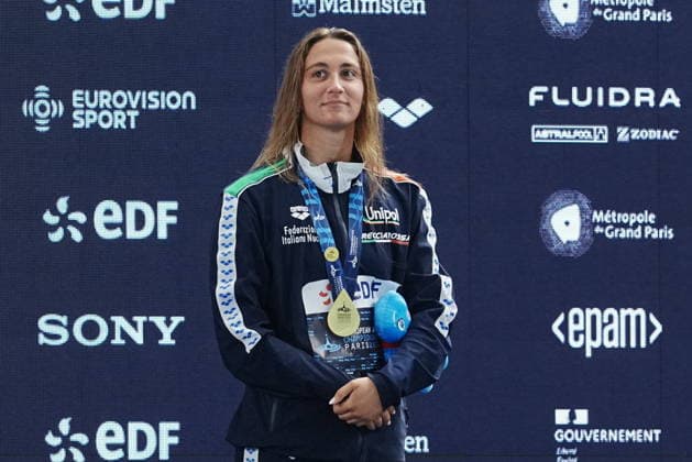 Simona Quadarella win the gold medal in the final women s 1500m freestyle at the 2026 European Swimming Championships, Paris Gianmattia D Alberto LaPresse  Copyright: xGianmattiaxD Alberto LaPressex