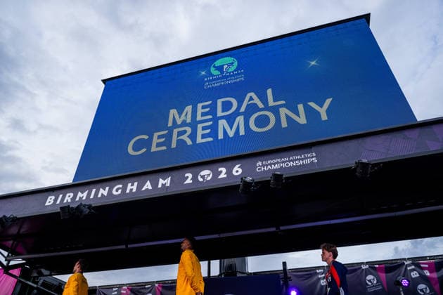 260814 Niklas Kaul of Germany, Leo Neugebauer of Germany and Sander Aae Skotheim of Norway at the medal ceremony after men™s decathlon during day 5 of the 2026 European Athletics Championships on August 14, 2026 in Birmingham. Photo: Mathias Bergeld BILDBYRAN kod MB MT1070 friidrott athletics friidrett friidrotts-em em friidretts-em 2026 european athletics championships day 5 bbeng *** August 14, 2026: Niklas Kaul of Germany, Leo Neugebauer of Germany, and Sander Aae Skotheim of Norway at the medal ceremony following the men’s decathlon on Day 5 of the 2026 European Athletics Championships on August 14, 2026 in Birmingham. Photo by Mathias Bergeld, BILDBYRAN, code MB MT1070. track and field, athletics, friidrett, friidrotts EM, 2026 European Athletics Championships, Day 5, BBENG  Copyright: MATHIASxBERGELD BB260814MB085
