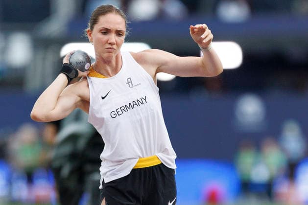 BIRMINGHAM, GREAT BRITAIN - AUGUST 14, 2026: Sophie WEIßENBERG (GER Germany) competing in the shot put of the heptathlon during the European Athletics Championships at Alexander Stadium on August 14, 2026 in Birmingham, Great Britain. Great Britain Copyright: xAxelxKohringx