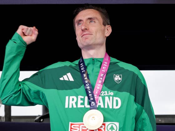 2026 European Athletics Championships, Alexander Stadium, Birmingham, England 14 8 2026 Men™s 800m Final Medal Ceremony Ireland™s Mark English celebrates with his gold medal Mark English celebrates with his gold medal 14 8 2026  Copyright: xx 0U6A4608