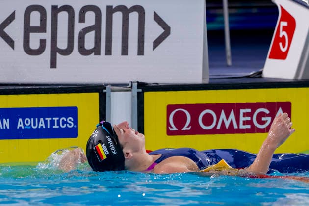 France, Paris, Centre Aquatique Olympique Metropole du Grand Paris, 14.08.2026, European Aquatics Championships, Day 15 - Final Session, Angelina Koehler, SG Neukoelln Berlin, Germany, Photo by Eibner Pressefoto Tino Henschel European Aquatics Championships, Day 15 - Final Session Paris *** France, Paris, Centre Aquatique Olympique Metropole du Grand Paris, August 14, 2026, European Aquatics Championships, Day 15 Final Session, Angelina Koehler, SG Neukoelln Berlin, Germany, Photo by Eibner Pressefoto Tino Henschel European Aquatics Championships, Day 15 Final Session, Paris Copyright: xEibnerxPressefotox