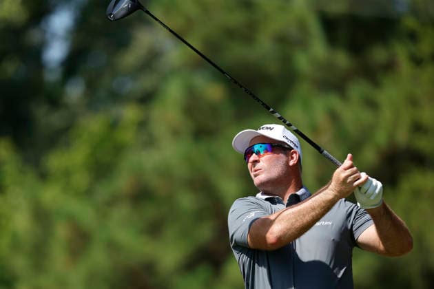 MEMPHIS, TN - AUGUST 14: Ryan Fox of New Zealand watches his tee shot on No. 9 during the second round of the FedEx St. Jude Championship, August 14, 2026, at TPC Southwind in Memphis, Tennessee. (Photo by Matthew Maxey Icon Sportswire) GOLF: AUG 14 PGA, Golf Herren FedEx St. Jude Championship EDITORIAL USE ONLY Icon260814051