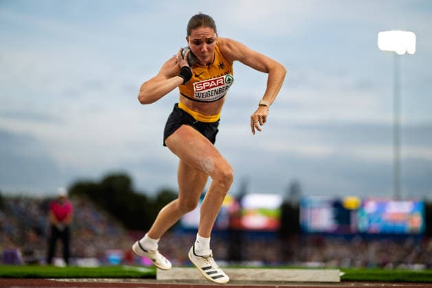 BIRMINGHAM, UNITED KINGDOM - AUGUST 14: Sophie Weißenberg of Germany competes in the Women s Heptathlon Shot Put during the European Athletics Championships at Alexander Stadium on August 14, 2026 in Birmingham, United Kingdom. England United Kingdom Copyright: xBEAUTIFULxSPORTS TobiasxLacknerx