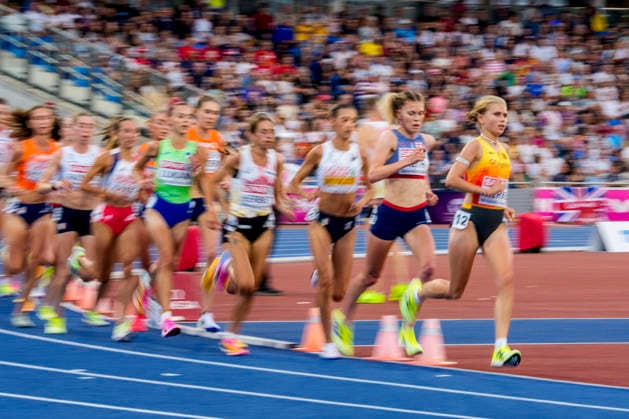 BIRMINGHAM, GREAT BRITAIN - AUGUST 14, 2026 : Lisa MERKEL (GER Germany) competing in the 10000m final during the European Athletics Championships at Alexander Stadium on August 14, 2026 in Birmingham, Great Britain. Great Britain Copyright: xLeahxKohringx