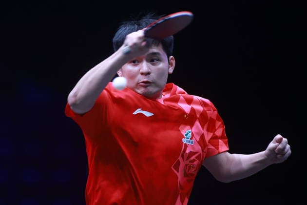 2026 WTT Europe Smash - Sweden - Main Draw - Day 5 Lin Shidong of China competes against Alexis Lebrun of France during the Men s Singles Round of 16 at the 2026 Europe Smash at the Malmo Arena in Malmo, Sweden, on August 14, 2026. Malmo Sweden  Copyright: xRemyxGrosx originalFilename:gros-europesm260814_np16l.jpg