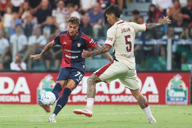 Foto IPP Fabio Murru Cagliari 14 08 2026 Calcio Coppa Italia 2026 2027 Cagliari vs Arezzo nella foto: Daniel Maldini Italy Photo Press - World Copyright CAGLIARI italy ITALY  Copyright: xR4924_italyphotopressx