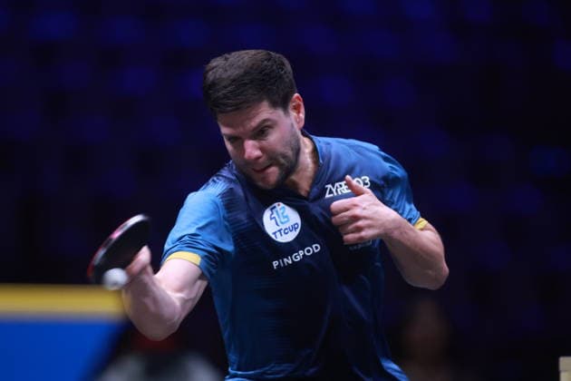 2026 WTT Europe Smash - Sweden - Main Draw - Day 5 Dimitrij Ovtcharov of Germany competes against Darko Jorgic of Slovenia during the Men s Singles Round of 16 at the 2026 Europe Smash at the Malmo Arena in Malmo, Sweden, on August 14, 2026. Malmo Sweden  Copyright: xRemyxGrosx originalFilename:gros-europesm260814_np812.jpg
