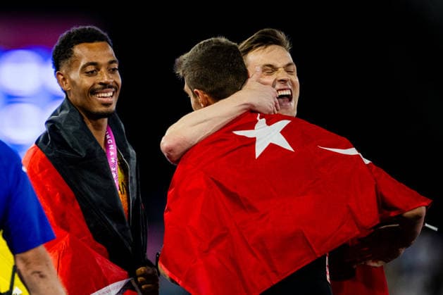 260814 Karsten Warholm of Norway celebrates after men s 400 meter hurdles final during day 5 of the 2026 European Athletics Championships on August 14, 2026 in Birmingham. Photo: Maxim Thore BILDBYRAN kod MT MT1070 friidrott athletics friidrett friidrotts-em em friidretts-em 2026 european athletics championships day 5 bbeng *** August 14, 2026: Karsten Warholm of Norway celebrates after the men’s 400-meter hurdles final on Day 5 of the 2026 European Athletics Championships on August 14, 2026 in Birmingham. Photo by Maxim Thore. BILDBYRAN code MT MT1070 track and field athletics friidrett friidrotts em em friidretts em 2026 European Athletics Championships Day 5 bbeng  Copyright: MAXIMxTHORE BB260814MT088