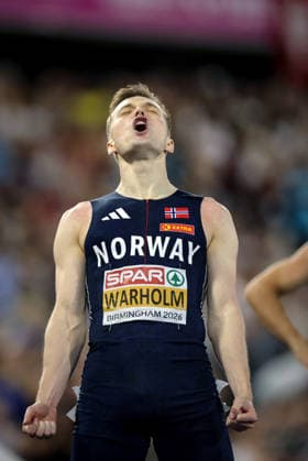 2026 European Athletics Championships, Alexander Stadium, Birmingham, England 14 8 2026 Men™s 400m Hurdles Norway™s Karsten Warholm celebrates winning Karsten Warholm celebrates winning 14 8 2026  Copyright: xx 0S9A4161