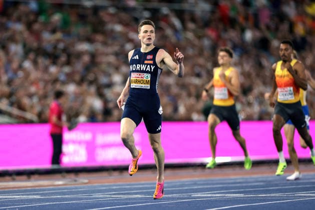 2026 European Athletics Championships, Alexander Stadium, Birmingham, England 14 8 2026 Men™s 400m Hurdles Norway™s Karsten Warholm celebrates winning Karsten Warholm celebrates winning 14 8 2026  Copyright: xx 0S9A4162