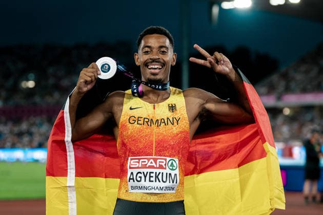 Emil Agyekum (SCC Berlin, 400m Huerden Maenner), GBR, Leichtathletik, Athletics, European Athletics Championships 2026, Leichtathletik Europameisterschaft 2026, Birmingham 2026, 09.08.2026, GBR, Leichtathletik, Athletics, European Athletics Championships 2026, Leichtathletik Europameisterschaft 2026, Birmingham 2026, 09.08.2026 Birmingham *** Emil Agyekum, SCC Berlin, Men s 400m Hurdles, GBR, Track and Field, Athletics, 2026 European Athletics Championships, 2026 European Track and Field Championships, Birmingham 2026, August 9, 2026, GBR, Track and Field, Athletics, 2026 European Athletics Championships, 2026 European Track and Field Championships, Birmingham 2026, August 9, 2026, Birmingham Copyright: xStefanxMayerx EP_SMR