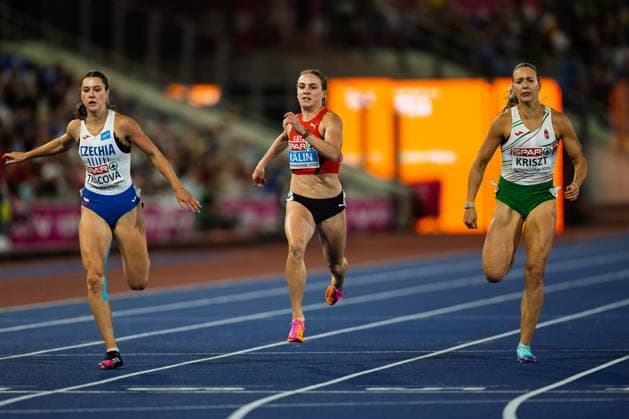 BIRMINGHAM, UNITED KINGDOM - AUGUST 14: Annik Kälin of Switzerland competes in the Women s Heptathlon during the European Athletics Championships at Alexander Stadium on August 14, 2026 in Birmingham, United Kingdom. England United Kingdom Copyright: xBEAUTIFULxSPORTS TobiasxLacknerx