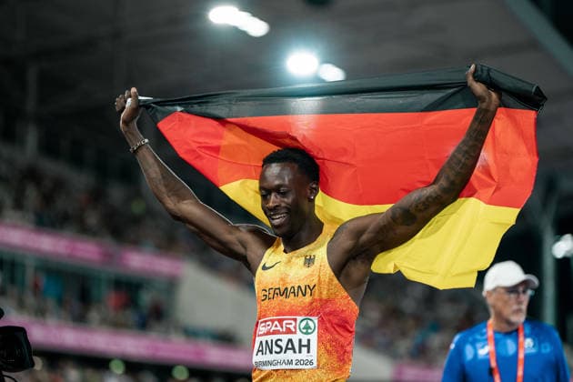 Owen Ansah (Hamburger SV, 200m Maenner), GBR, Leichtathletik, Athletics, European Athletics Championships 2026, Leichtathletik Europameisterschaft 2026, Birmingham 2026, 09.08.2026, GBR, Leichtathletik, Athletics, European Athletics Championships 2026, Leichtathletik Europameisterschaft 2026, Birmingham 2026, 09.08.2026 Birmingham *** Owen Ansah, Hamburger SV, Men s 200m, GBR, Track and Field, Athletics, 2026 European Athletics Championships, 2026 European Track and Field Championships, Birmingham 2026, August 9, 2026, GBR, Track and Field, Athletics, 2026 European Athletics Championships, 2026 European Track and Field Championships, Birmingham 2026, August 9, 2026, Birmingham Copyright: xStefanxMayerx EP_SMR