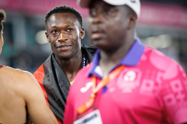 BIRMINGHAM, GREAT BRITAIN - AUGUST 14, 2026: Owen ANSAH (GER Germany) wins Gold in the 200m final during the European Athletics Championships at Alexander Stadium on August 14, 2026 in Birmingham, Great Britain. Great Britain Copyright: xAxelxKohringx
