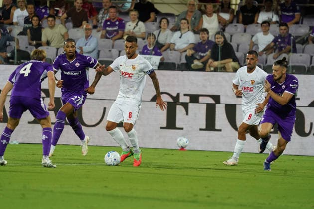 Benevento s..Maita in action ....during the round of 32 of the 2026 27 Frecciarossa Italian Cup between Fiorentina vs Benevento at Artemio Franchi Stadium in Florence Italy, Friday, August 14 2026, - Soccer.  Copyright: xAlessandroxLaxRocca-LaPressex