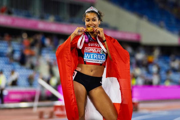BIRMINGHAM, UNITED KINGDOM - AUGUST 14: Audrey Werro of Switzerland wins the Gold Medal in the Women s 800m during the European Athletics Championships at Alexander Stadium on August 14, 2026 in Birmingham, United Kingdom. England United Kingdom Copyright: xBEAUTIFULxSPORTS TobiasxLacknerx
