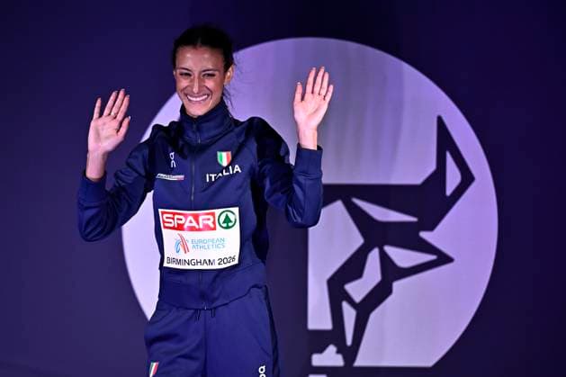 European Athletics Championships Birmingham 2026 - day 5 BIRMINGHAM, ENGLAND - AUGUST 14 : Battocletti Nadia (ITA) during the podium ceremony after the 10000m final on day 5 of the Birmingham 2026 European Athletics Championships on August 14, 2026 in Birmingham, England, 14 08 2026 Birmingham ENGLAND  Copyright: xTomasxSiskx